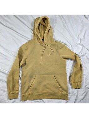 H&M Relaxed Fit Mens Size Small Yellow Pullover Casual Sweatshirt Outdoors